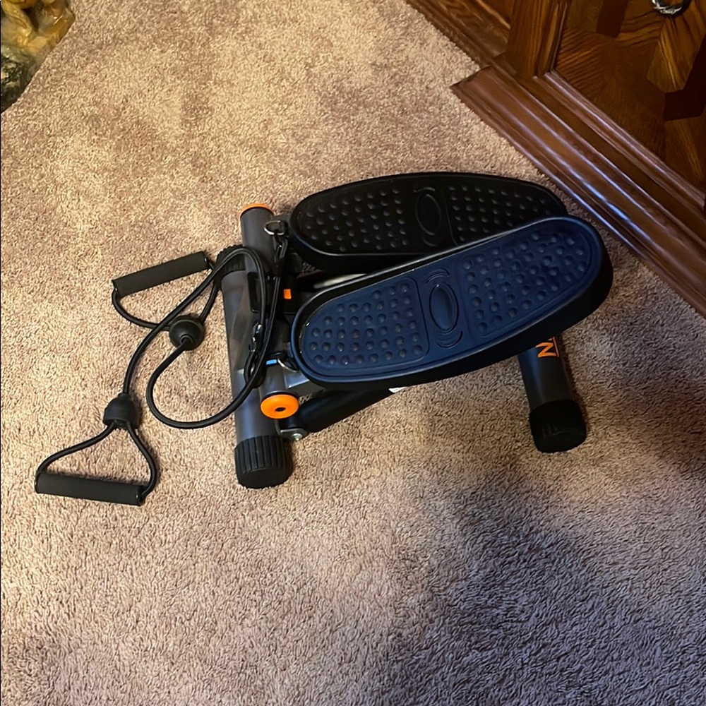 NIRVANA Black and Orange Fitness Stepper